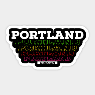 I Love Portland Oregon USA Vintage Sticker